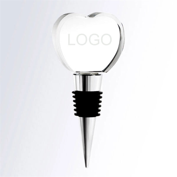Crystal Heart Wine Stopper
