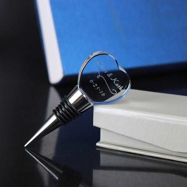 Crystal Heart Wine Stopper