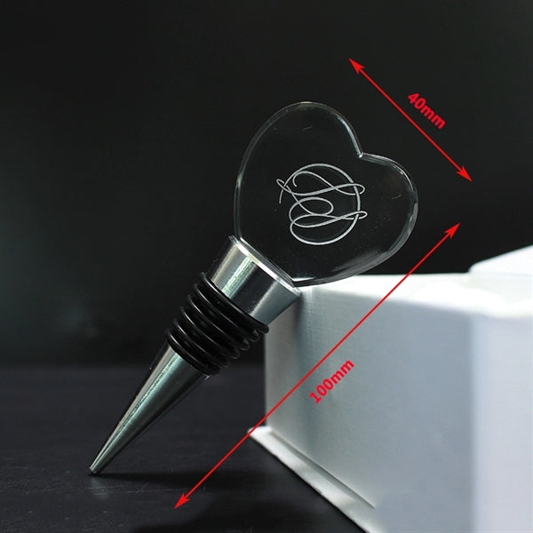 Crystal Heart Wine Stopper