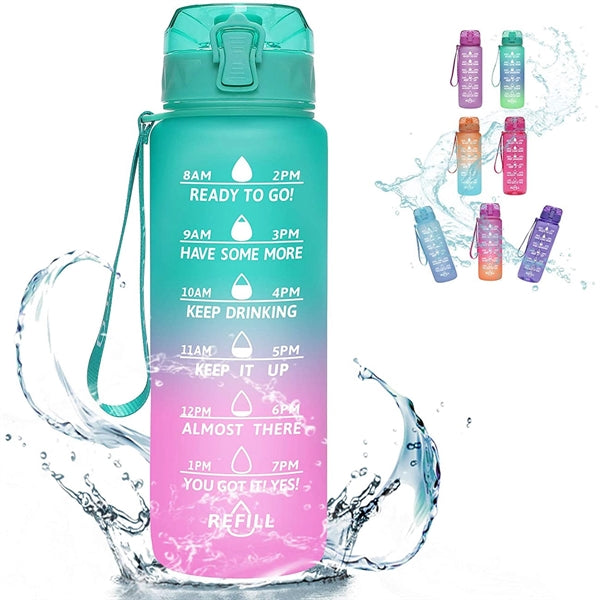 Motivational Water Mugs with Time Marker