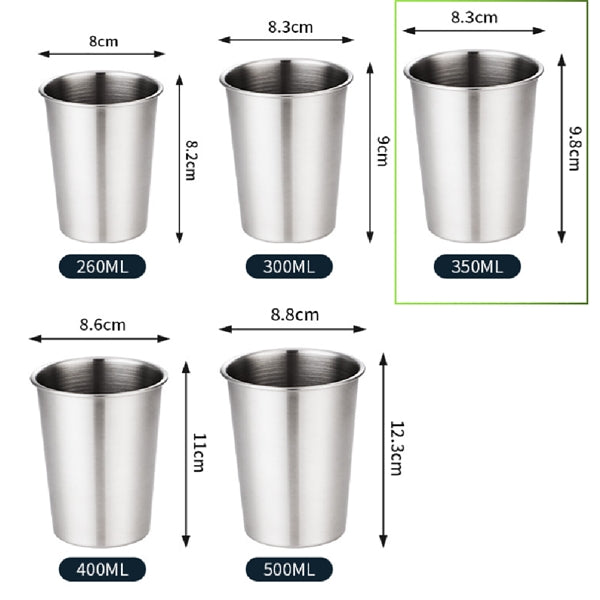 12oz Stainless Steel Pint Cups