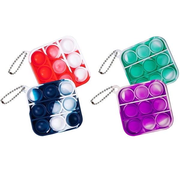 Children Adult Simple Dimple Fidget Keychain