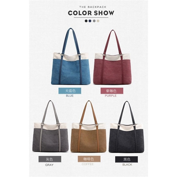 Women Tote Canvas BigCapacity Daily Shoulder bag