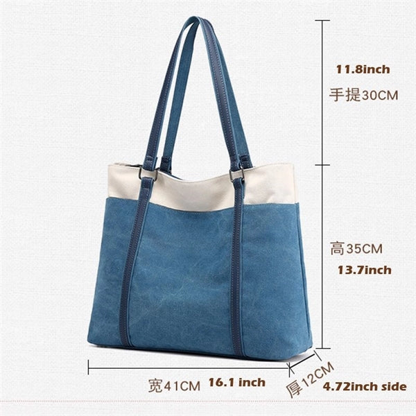 Women Tote Canvas BigCapacity Daily Shoulder bag