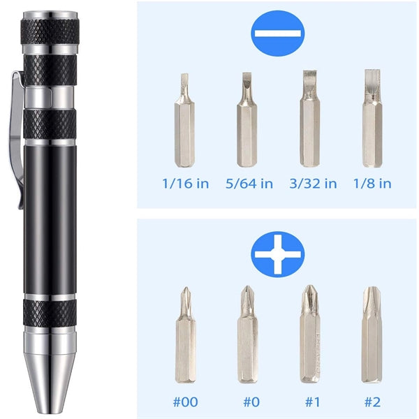 8 in 1 Magnetic Pocket Pen Screwdriver