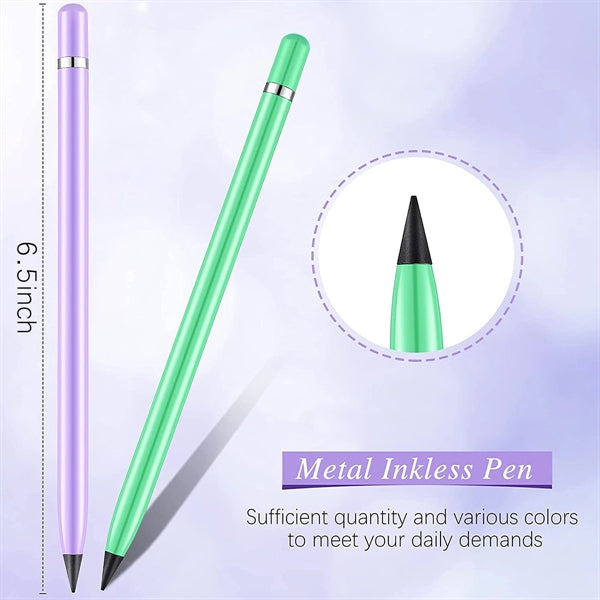 Metal Rod Inkless Immortal Pencil With Eraser