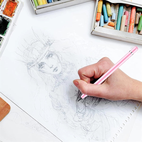 Metal Rod Inkless Immortal Pencil With Eraser