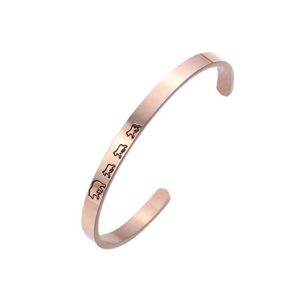 Steel Open Bracelet- Black, Gold, RoseGold