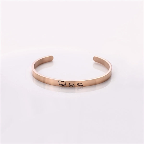 Steel Open Bracelet- Black, Gold, RoseGold