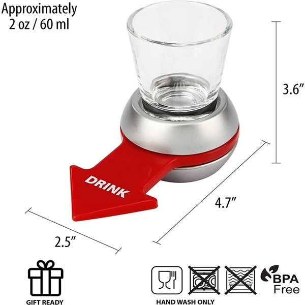 Spin The Shot Drinking Game Rotating Disc Toy
