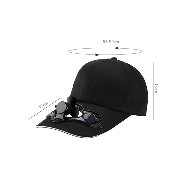 Automatic solar baseball cap with Fan