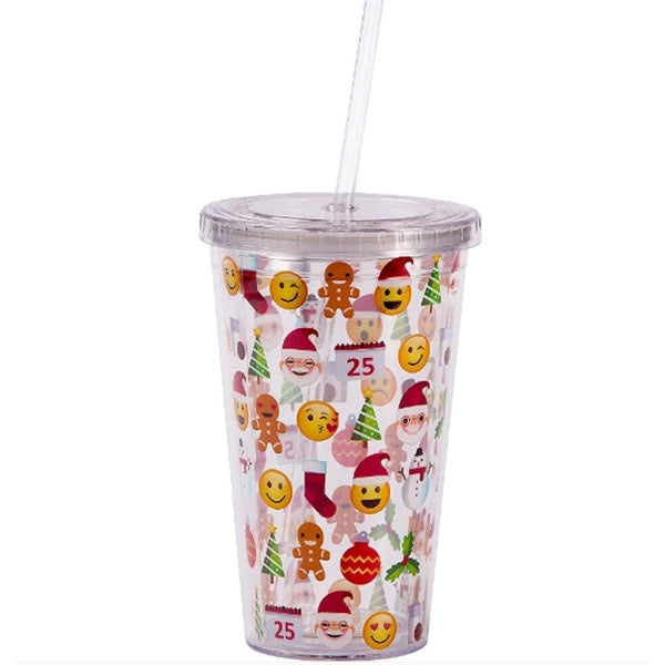16 Oz. Acrylic Cup With Cap Straw