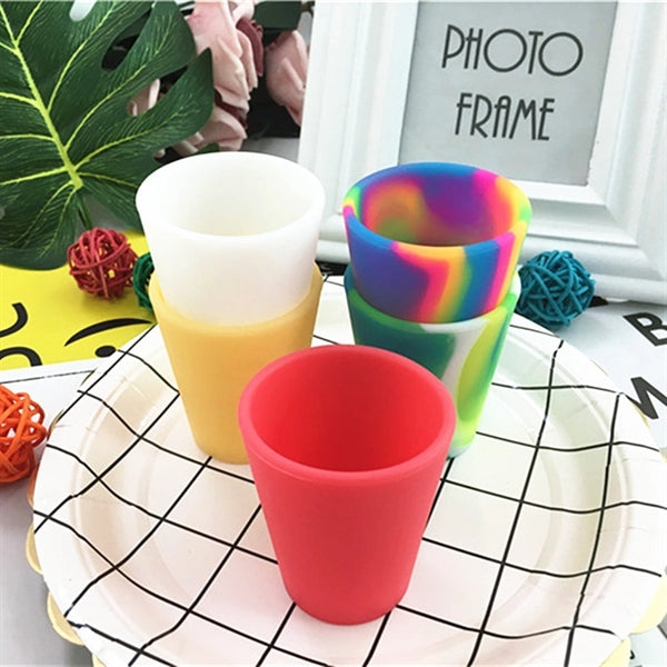 Colorful Silicone Unbreakable Wine Glasses Stemless Cup