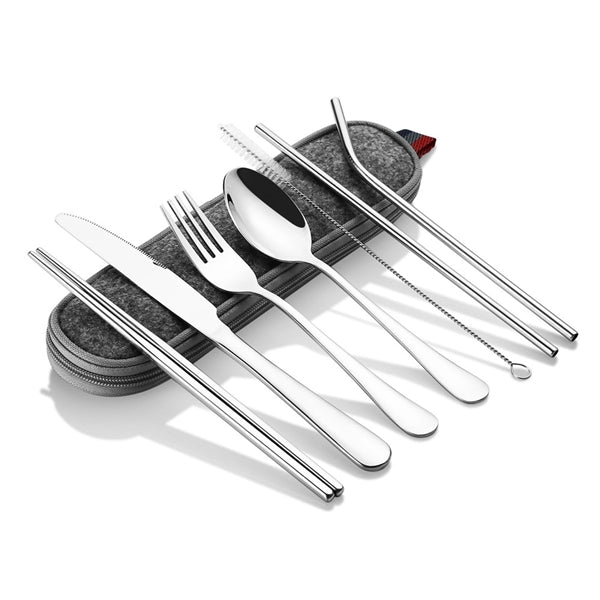 8-Piece Travel Utensils Set