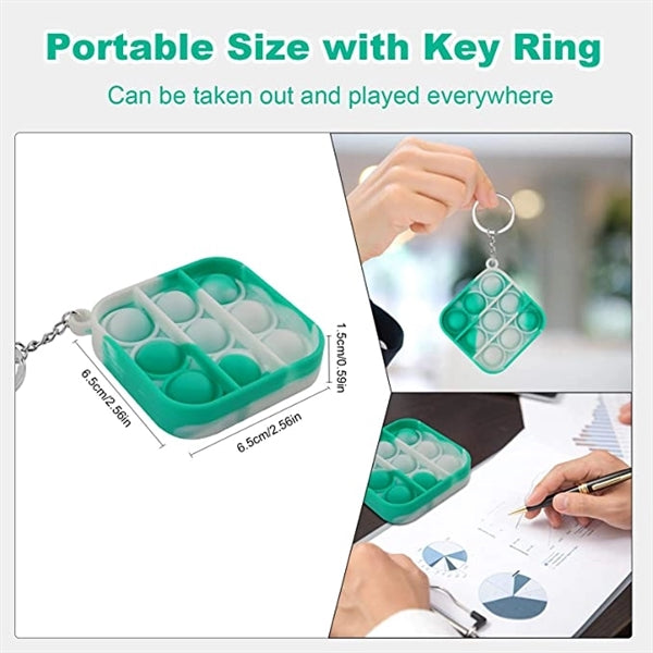 Push Bubble Sensory Fidget Toys Keychains