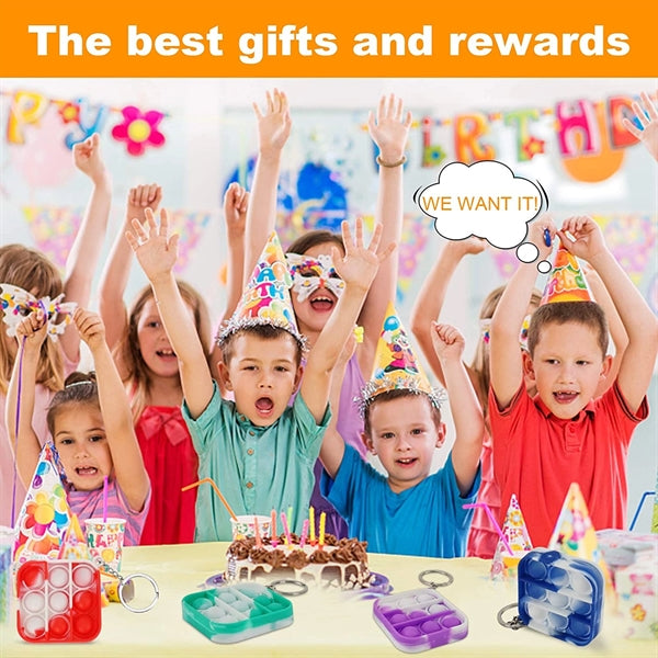 Push Bubble Sensory Fidget Toys Keychains