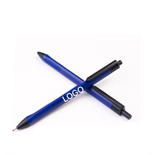 Plastic Ballpoint Pen With Comfortable Grip And Clip