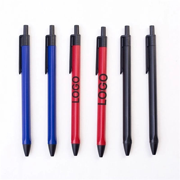 Plastic Ballpoint Pen With Comfortable Grip And Clip