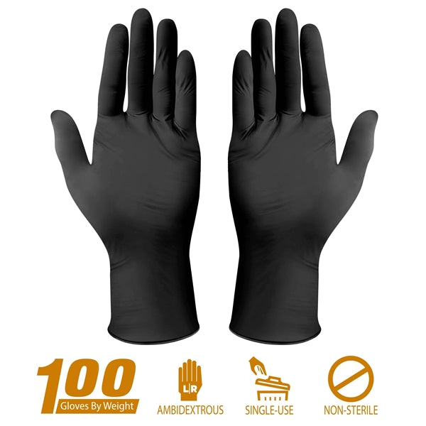 Black 510K Powder Free Nitrile Exam Gloves