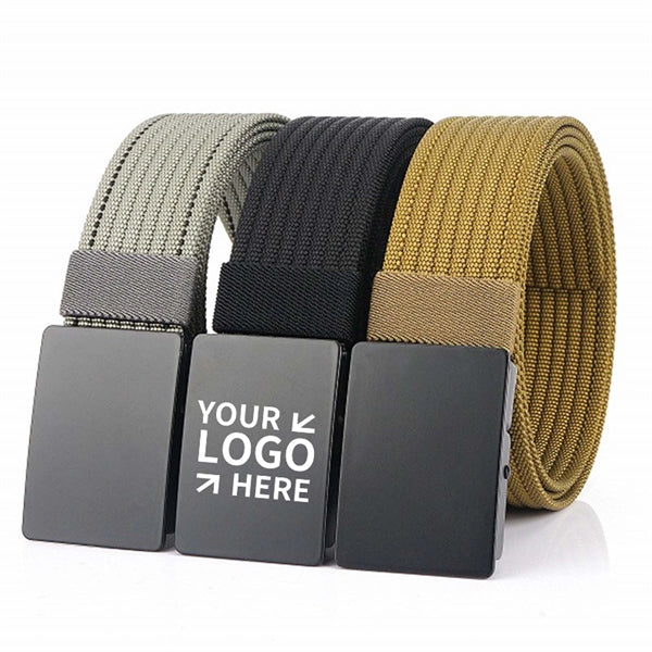Men's Casual Adjustable Web Belts With Metal Buckle