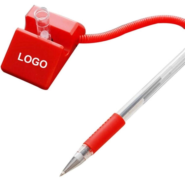 Bank Counter Ballpoint Pen With Rectangle Stand