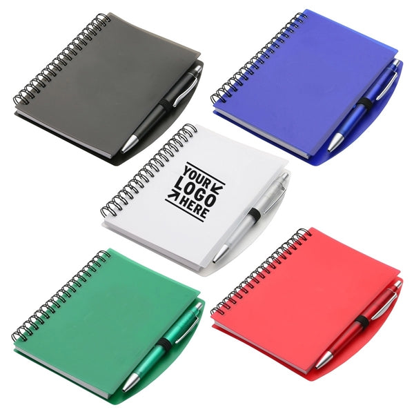 Spiral Notebook with Pen Holder