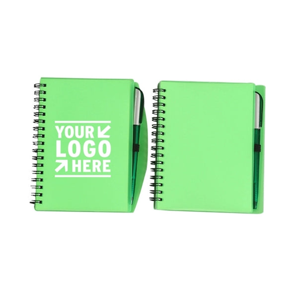 Spiral Notebook with Pen Holder