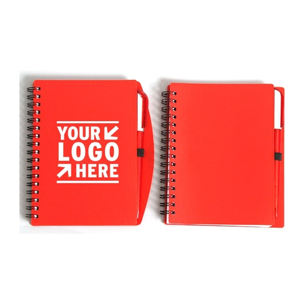 Spiral Notebook with Pen Holder