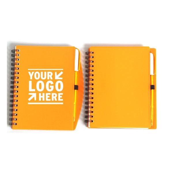 Spiral Notebook with Pen Holder