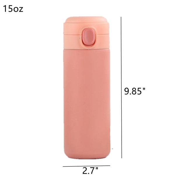15 oz Stainless Steel Vacuum Insulated Bottle with Flip Lid