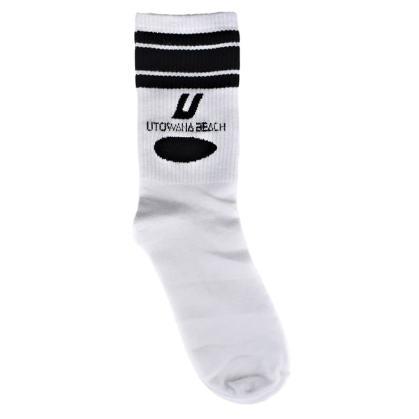 Bamboo Crew Socks with Knitted logo - Mid Calf
