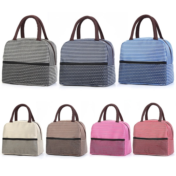 Large Capacity Striped Aluminum Foil lunch Bag