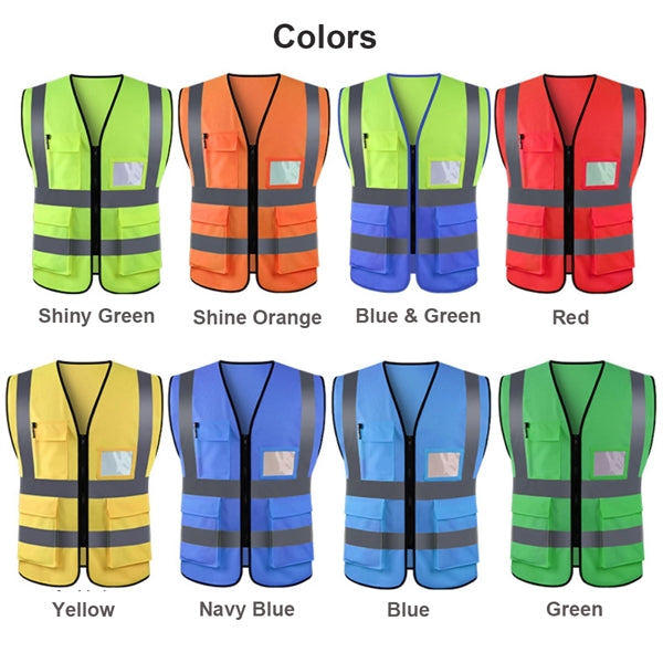 9 Pockets Reflective Safety Work Vest