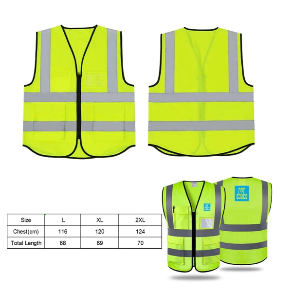 9 Pockets Reflective Safety Work Vest