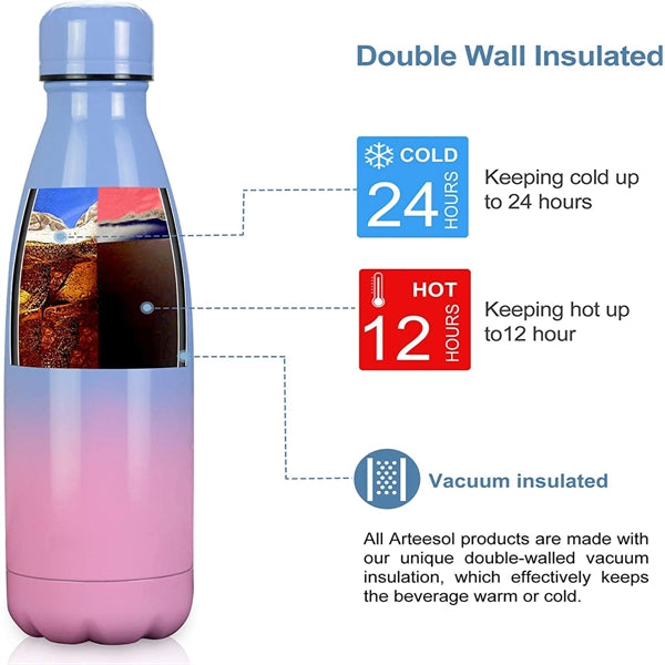 17 OZ. Vacuum Insulated Stainless Steel Water Bottle