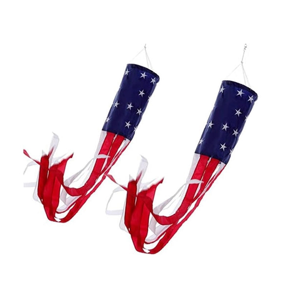 Colorful American US Flag Windsock