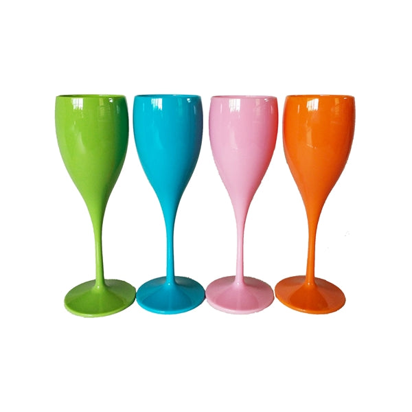 6 oz PS Plastic Champagne Flutes with Stem