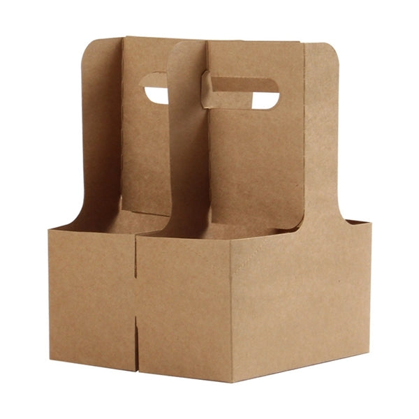 Kraft Paperboard 2 Cup Holder With Handles