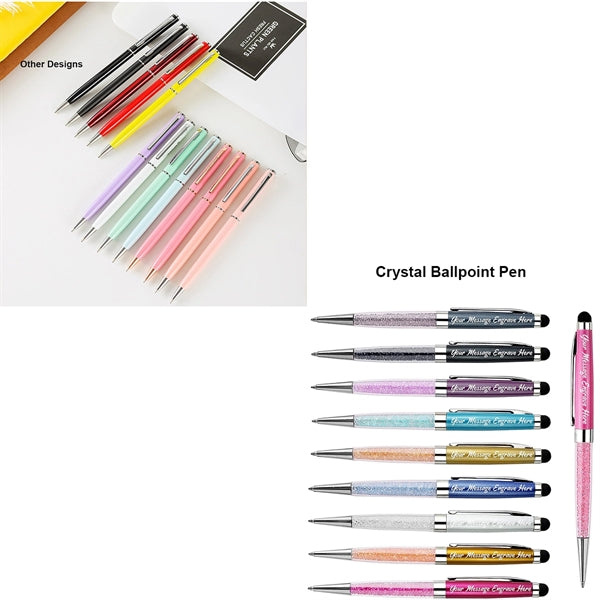 Mini Metal 2-in-1 Stylus Twist Ballpoint Pen