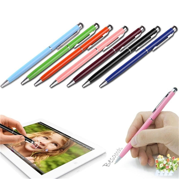 Mini Metal 2-in-1 Stylus Twist Ballpoint Pen