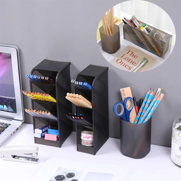 Four-compartment Vertical Storage Box Pen Holder
