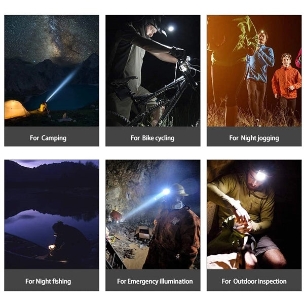 5LED aircraft lamp USB high power outdoor headlamp