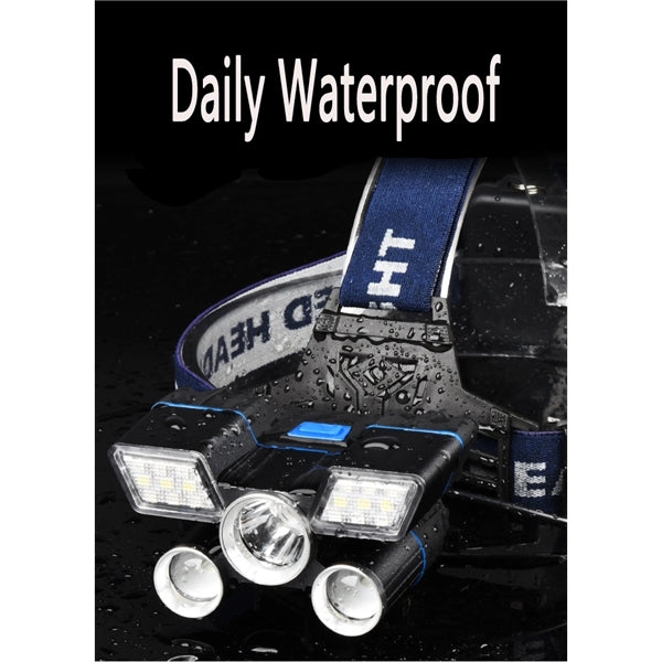 5LED aircraft lamp USB high power outdoor headlamp