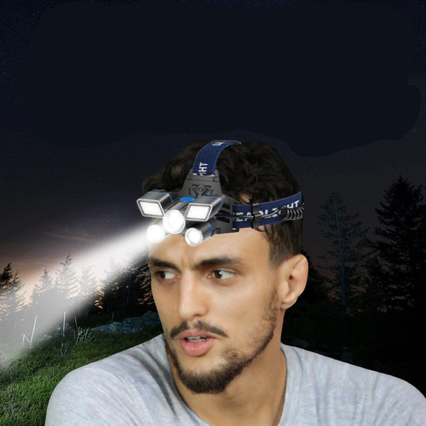 5LED aircraft lamp USB high power outdoor headlamp