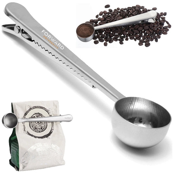 Stainless Steel Coffee Scoop with Bag Clip