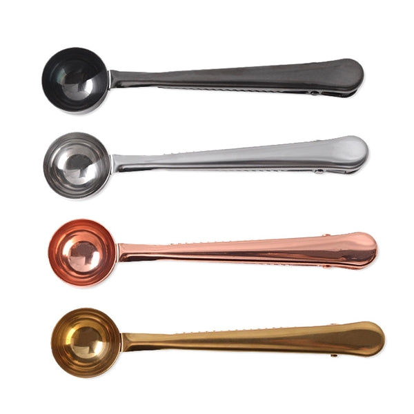 Stainless Steel Coffee Scoop with Bag Clip