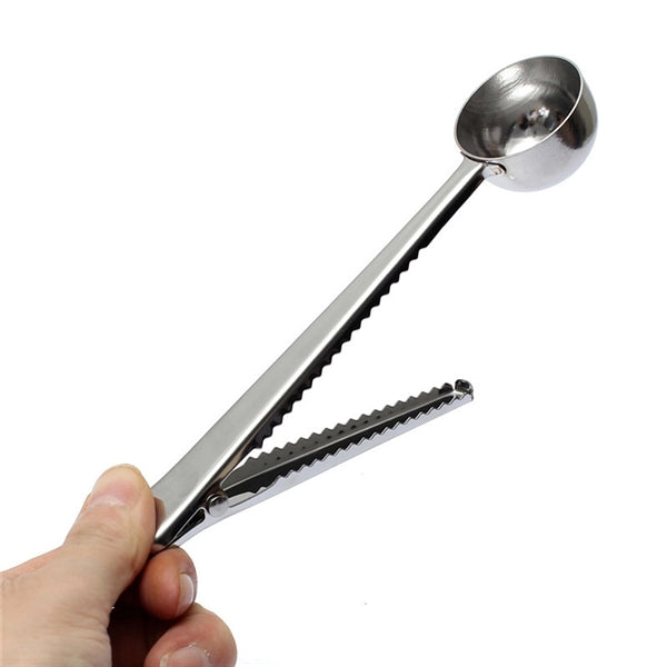 Stainless Steel Coffee Scoop with Bag Clip