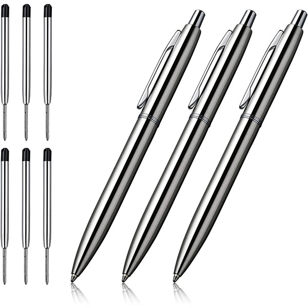 Retractable Metal Ballpoint Pens
