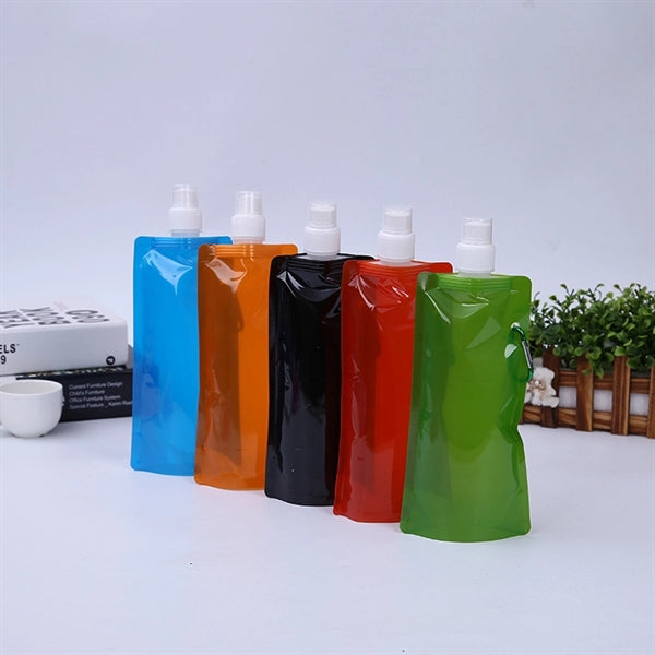Gym Folding Water Bottle w/ Carabiner