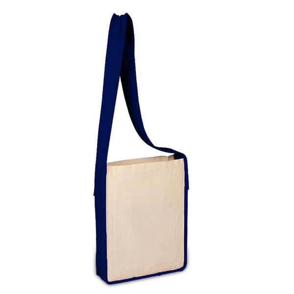 Canvas Sling Bag with Color Handles
